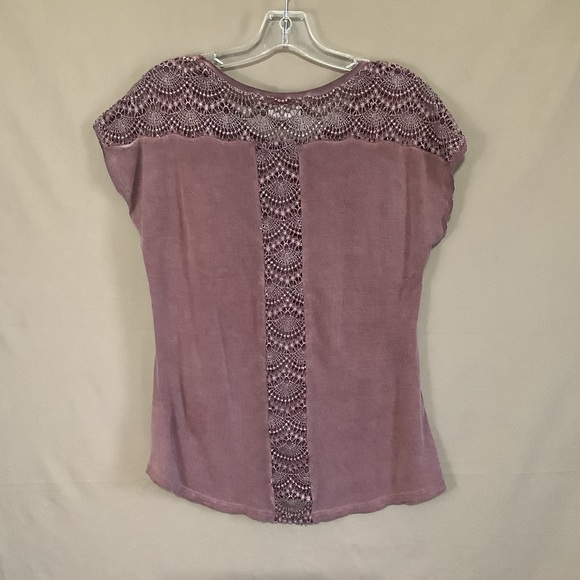Danielle Womens Dove Lace Back Tee M - Picture 10 of 10